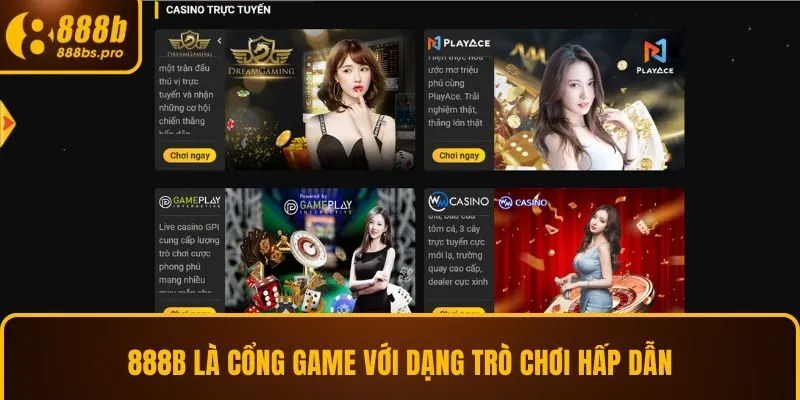 888B là cổng game với dạng trò chơi hấp dẫn