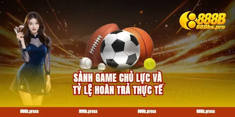 Sảnh game chủ lực và tỷ lệ hoàn trả thực tế
